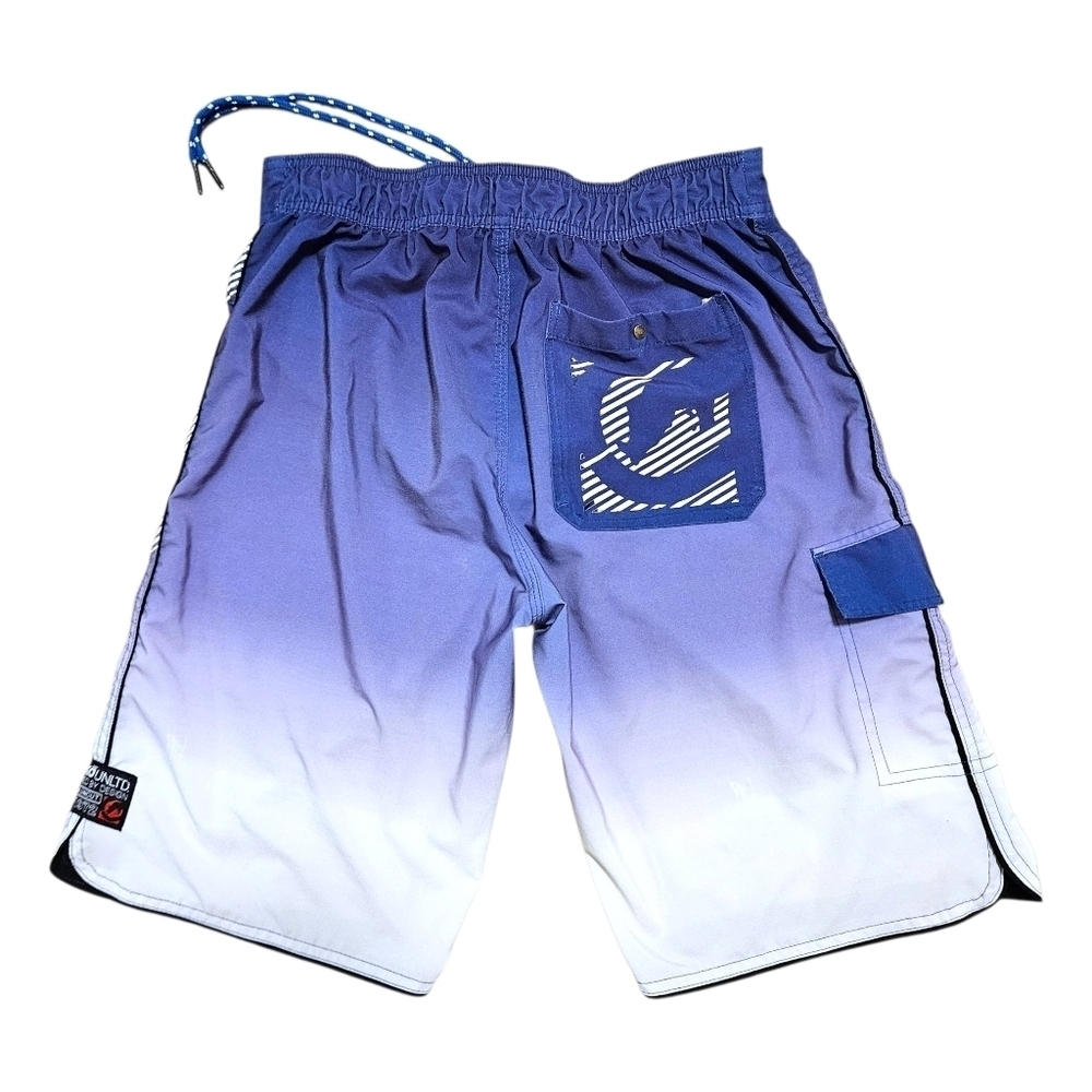 Ecko Unltd Menās Board Shorts Size M 30ā Waist Blue Gradient Swim Trunks y2k - Picture 4 of 16